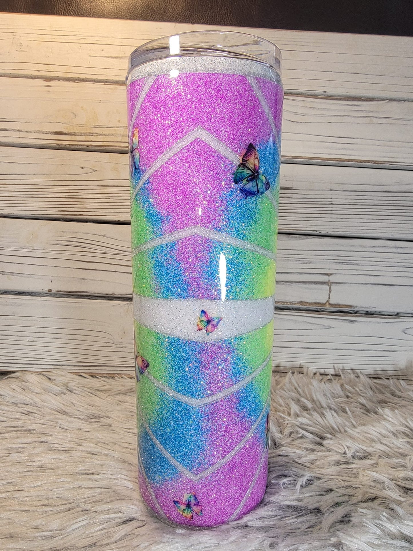 Rainbow Butterfly templet