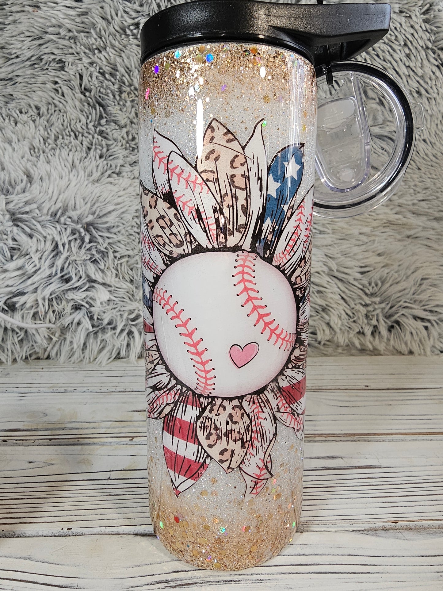 Baseball (red/white/blue flag flower)