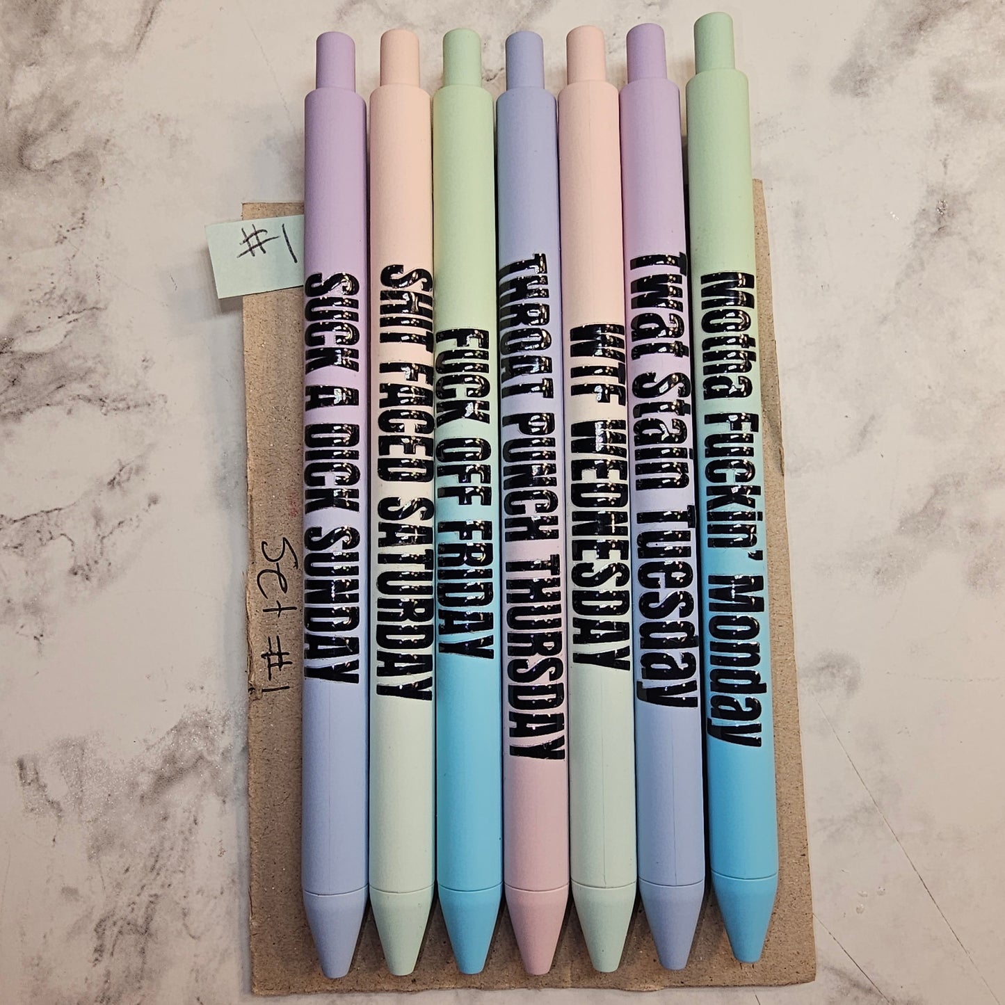 days of the week pens #1 (adults)