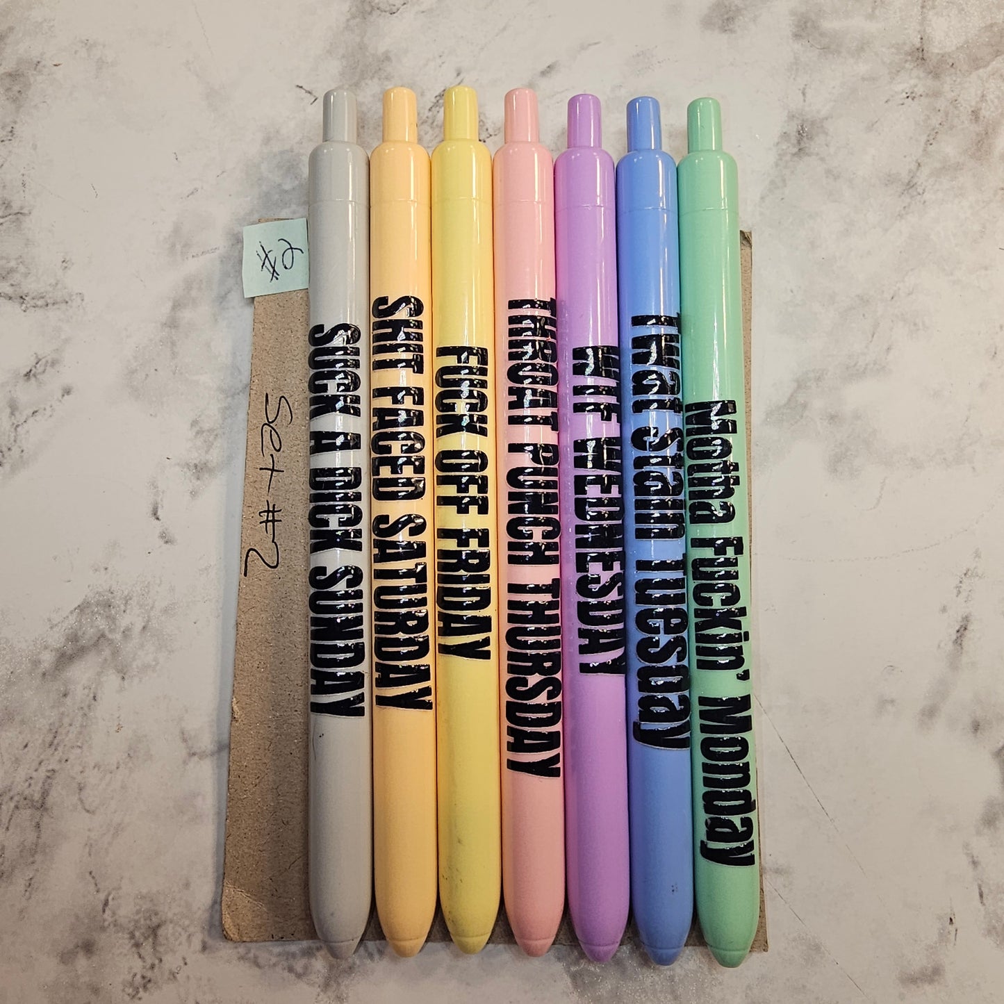 days of the week pens #2 (adults)