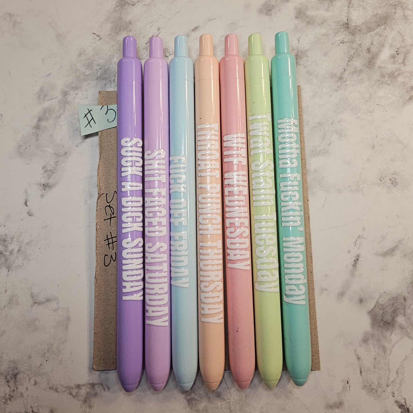 days of the week pens #3 (adults)