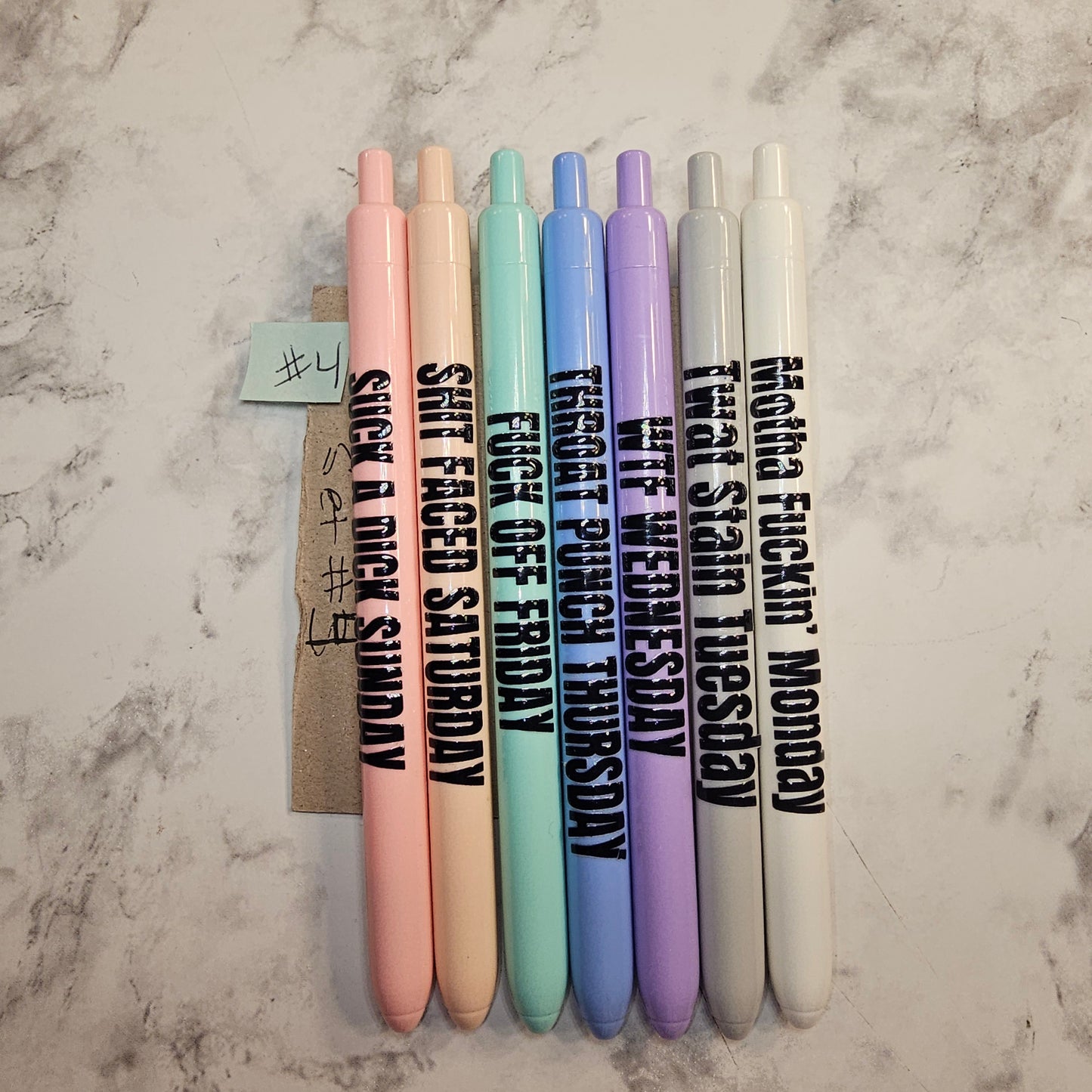 days of the week pens #4 (adults)