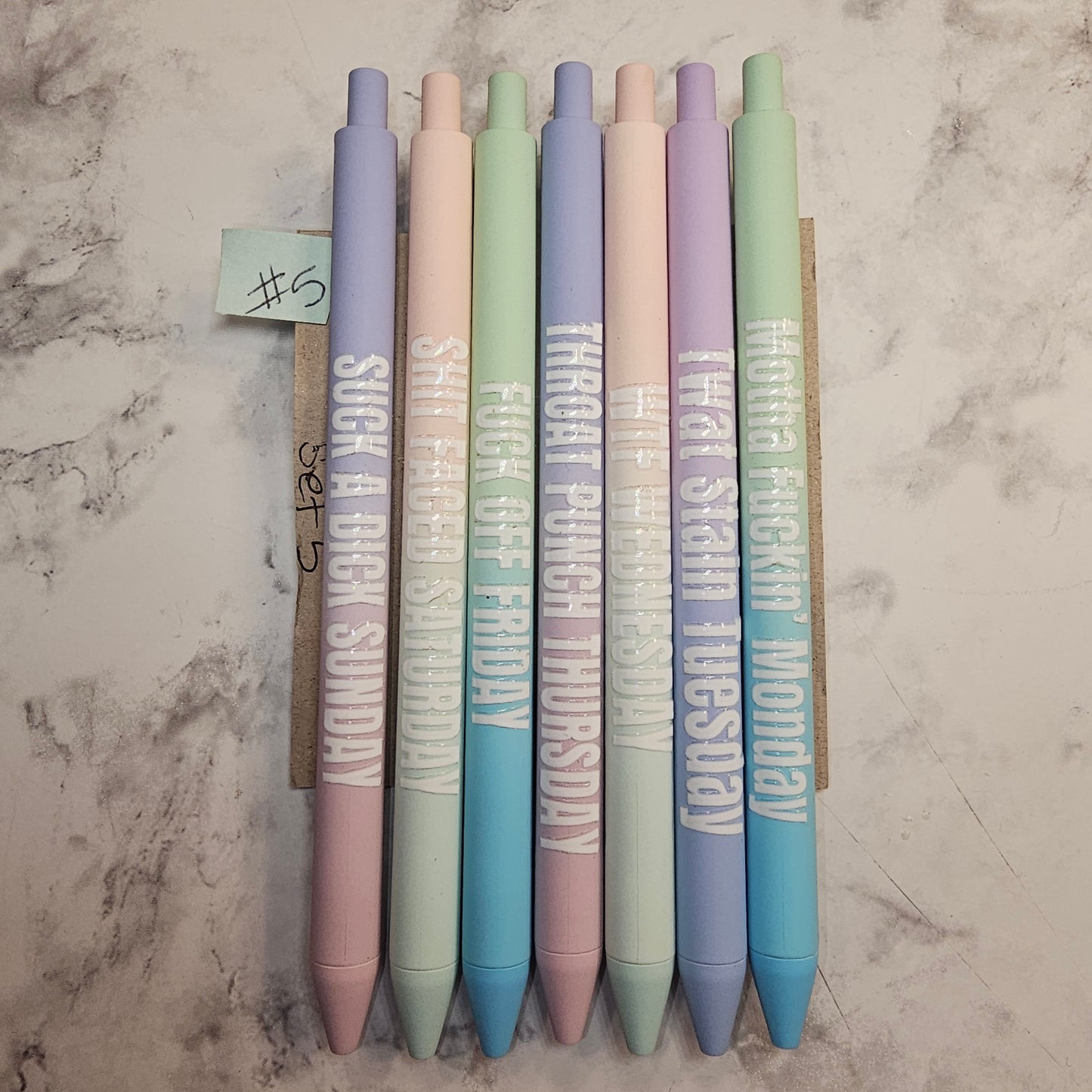 days of the week pens #5 (adults)