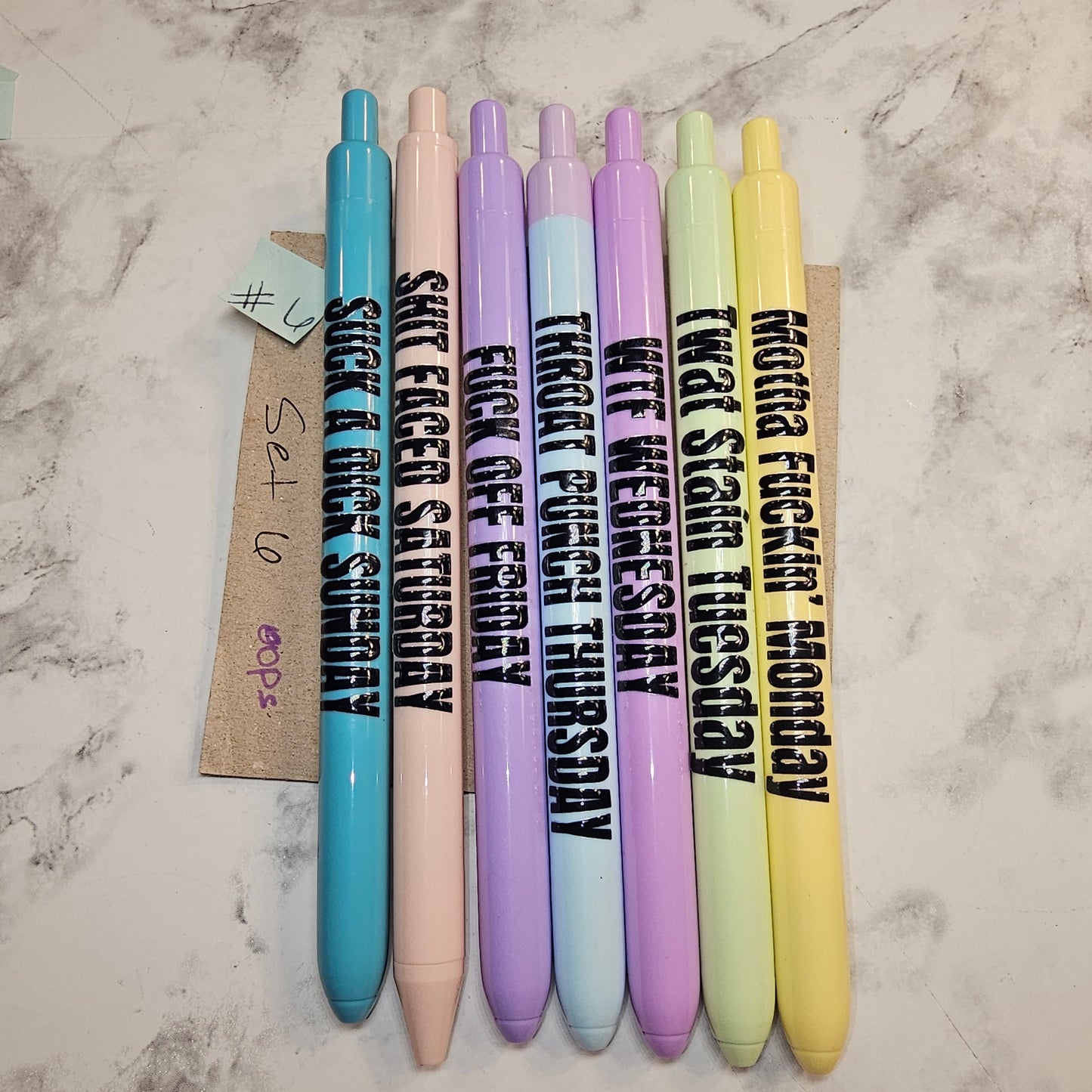 days of the week pens #6 (adults)