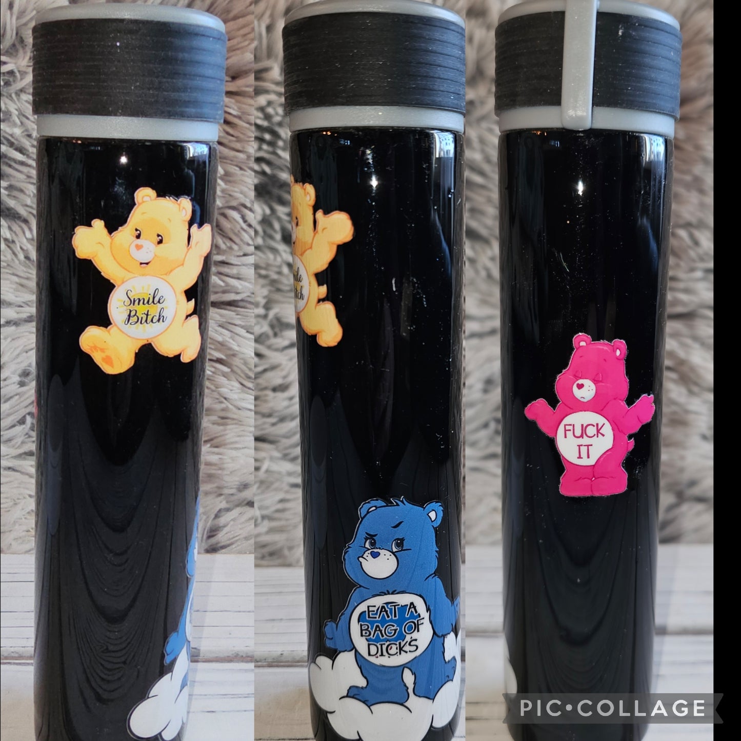 Swear bears black flask
