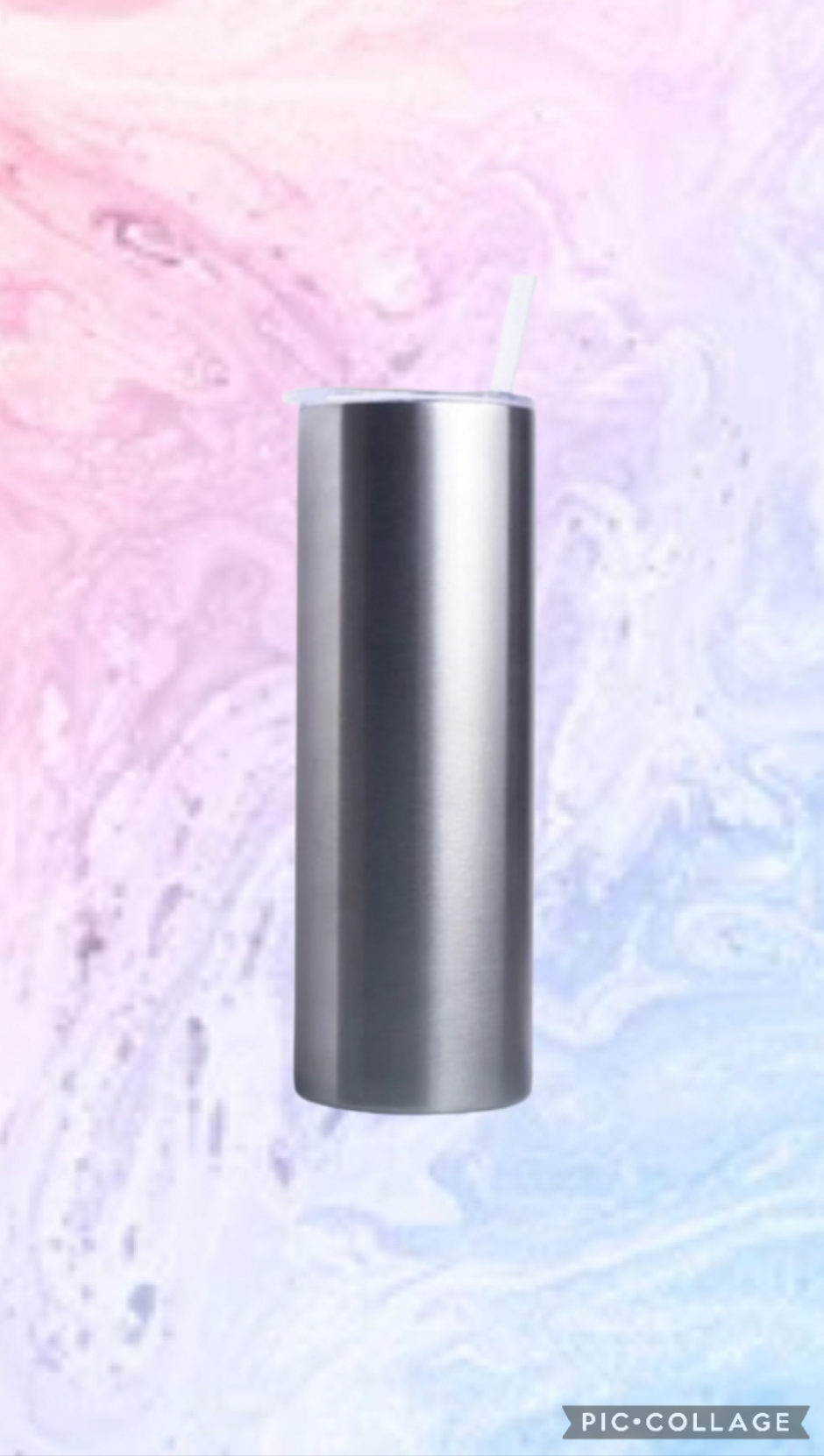 30oz Skinny Stainless Steel glitter/ink/epoxy Tumbler (custom)