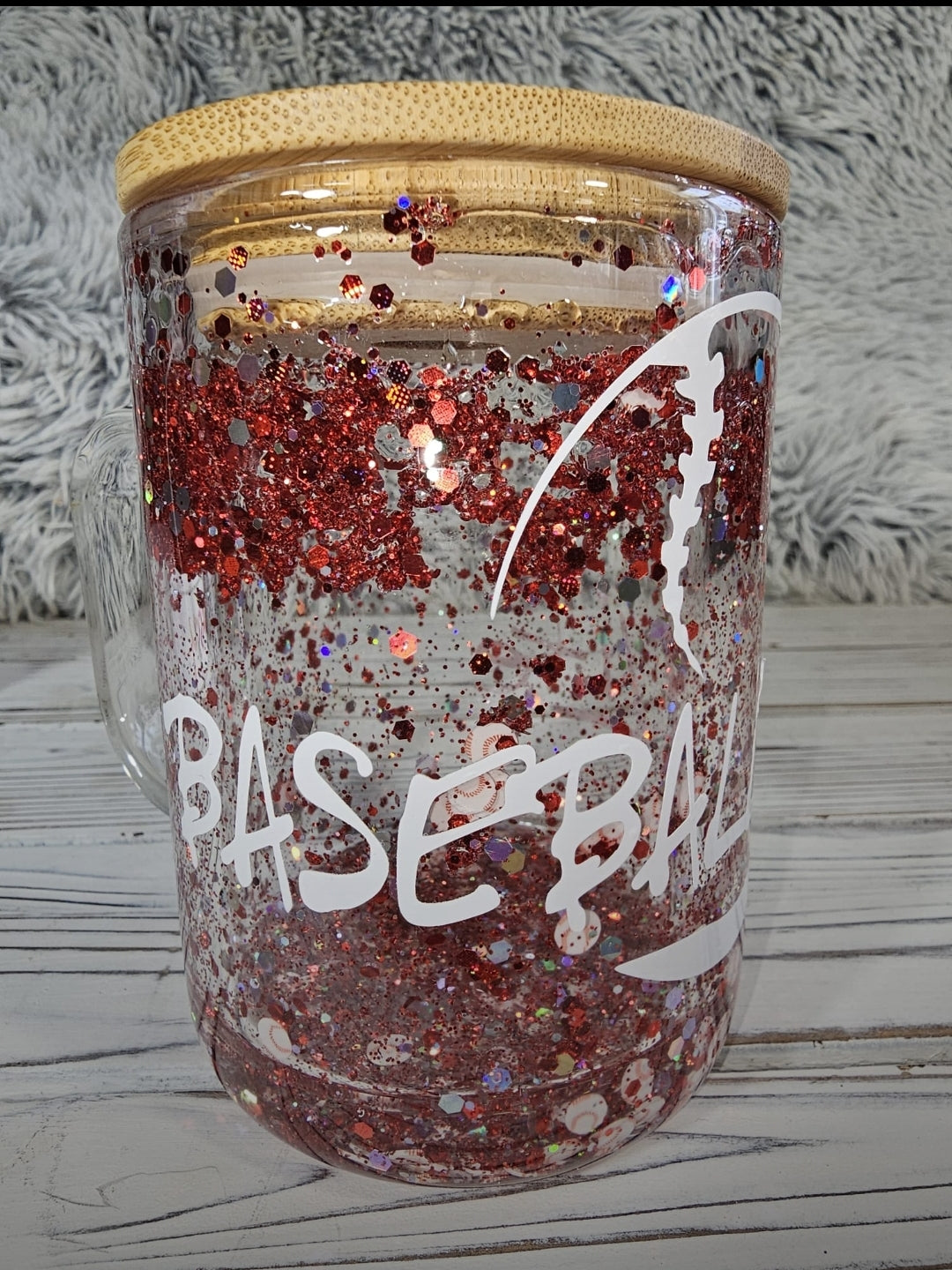 Baseball Snow Glitter Globe