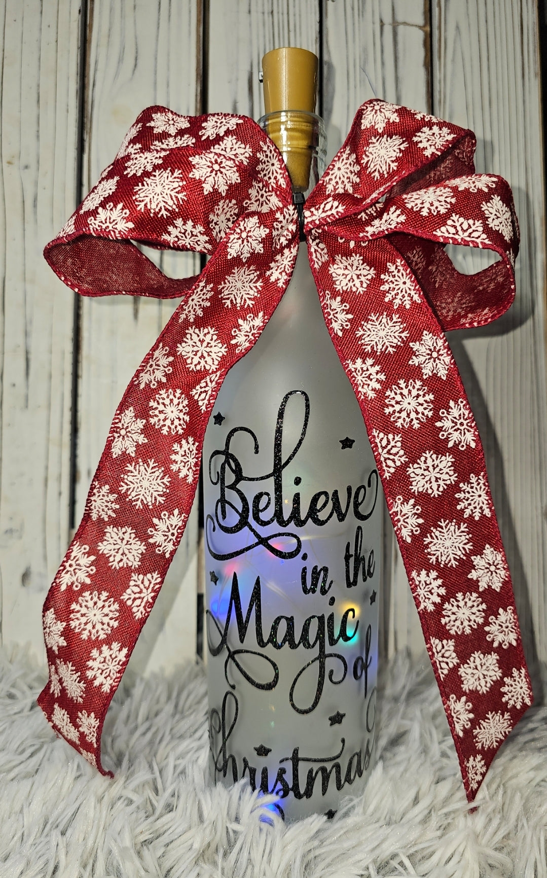 Believe in the magic. Wine bottle light