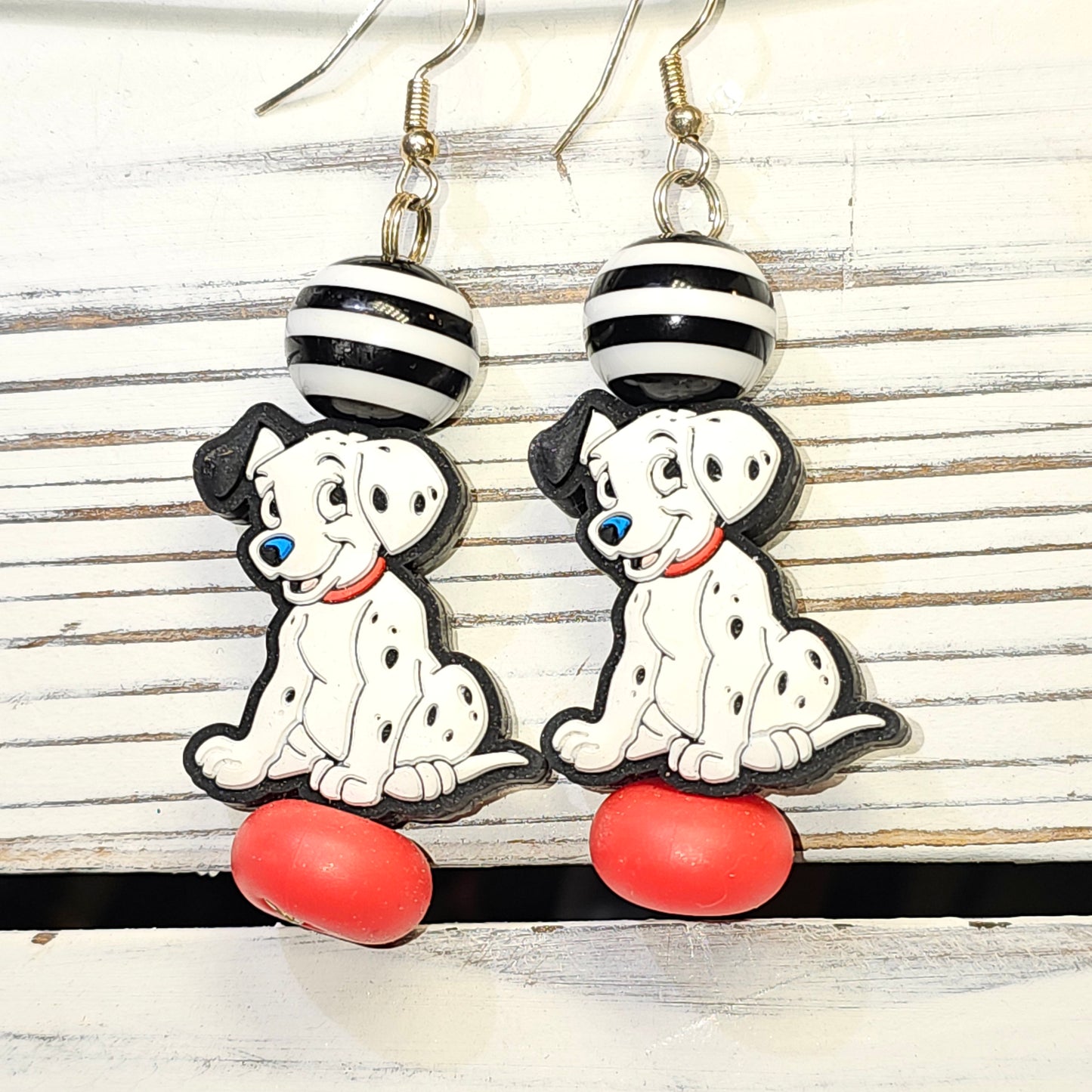 #44 - Dalmatian dog earrings