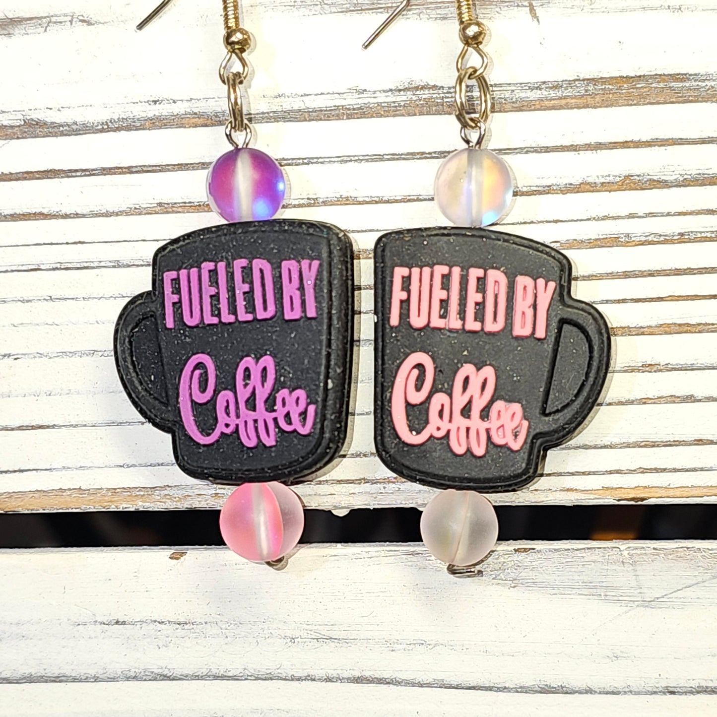 Fueled by coffee earrings #28