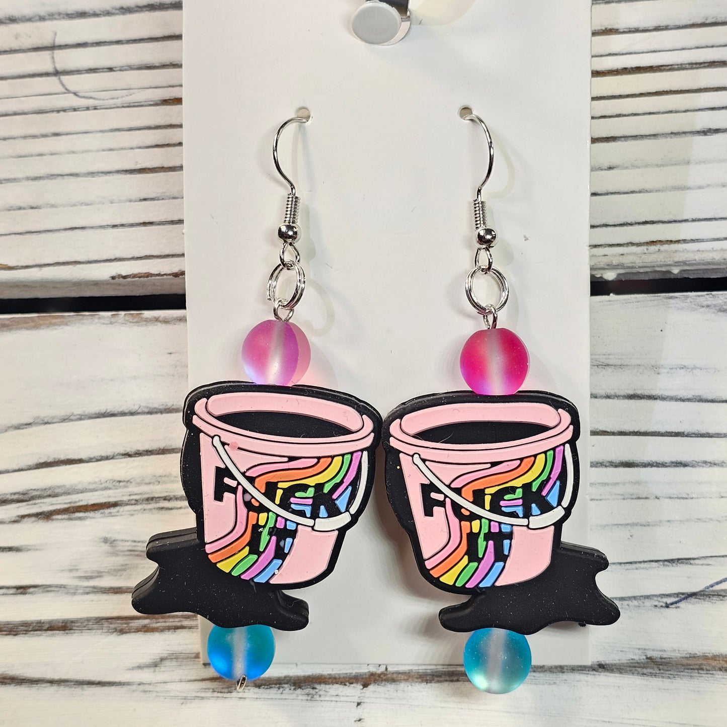 #152 - F- It Bucket earrings (ADULT)