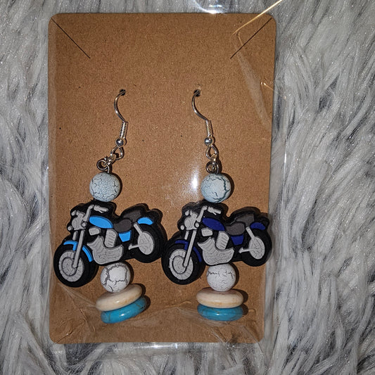 Biker Earrings (blue)