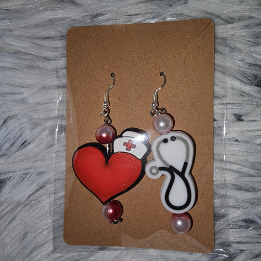 Nurse Heart Earrings