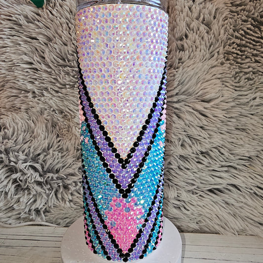 Rainbow V split bling