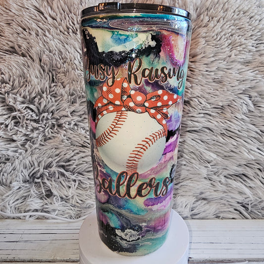 Busy Raising Ballers Tumbler