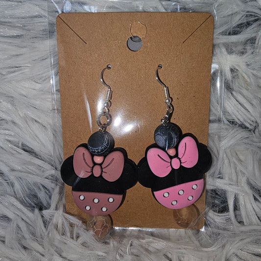 Pink Mikey Ears Earrings