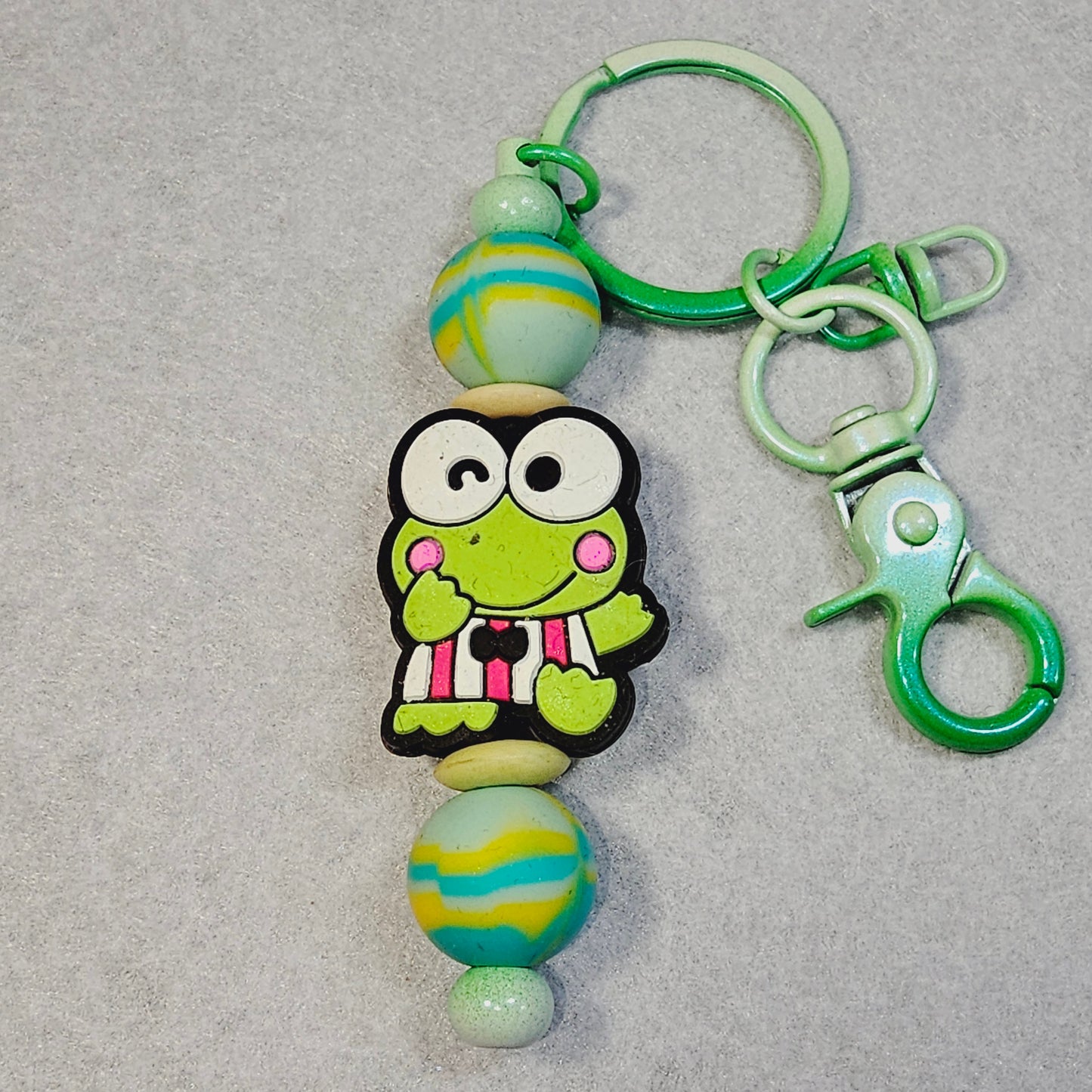 Frog green keychain