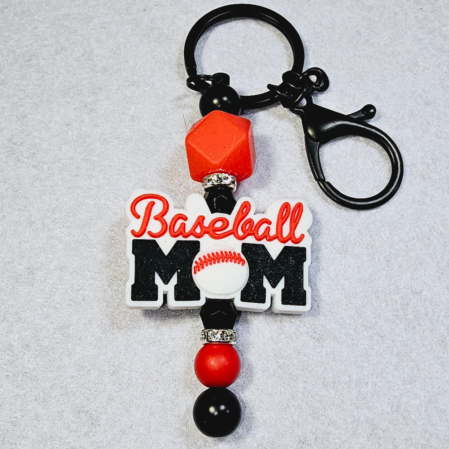 Baseball mom keychain