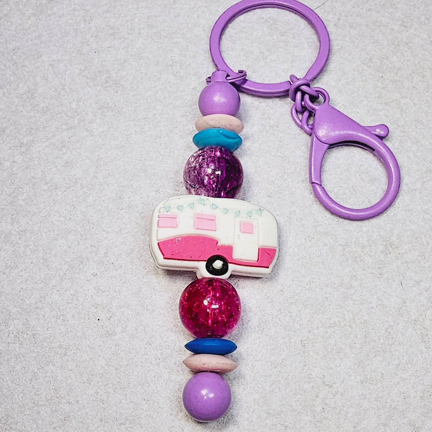 Pink Camper keychain