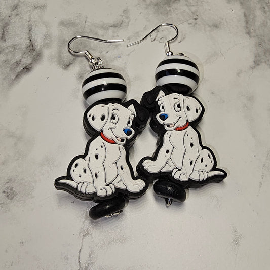 Dalmatian dog earrings