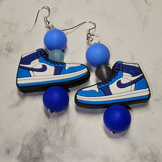 Blue Tennis Shoe earrings