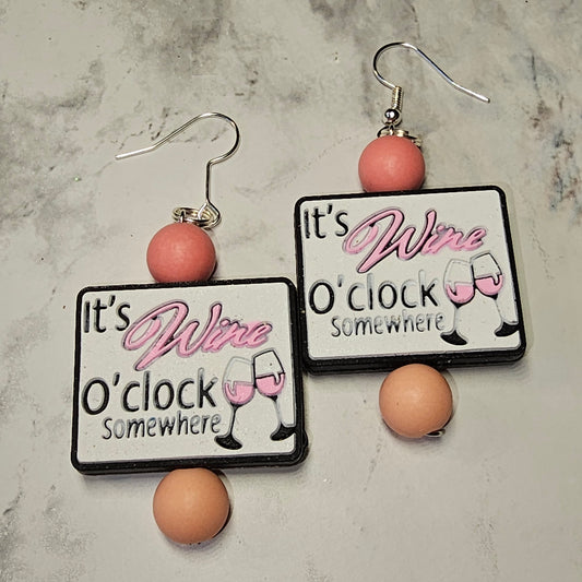 Wine o'clock earrings (Copy)