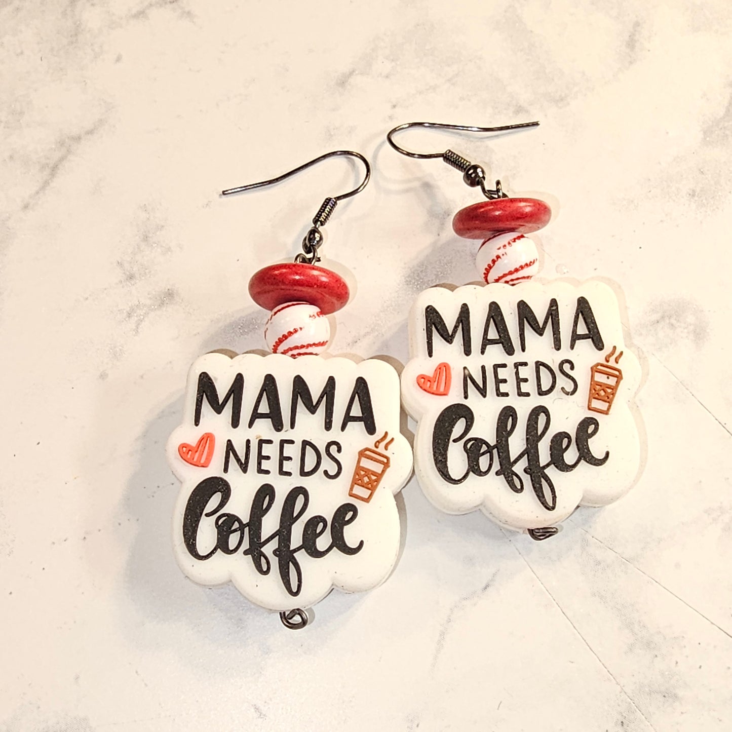 Mama needs coffee earrings