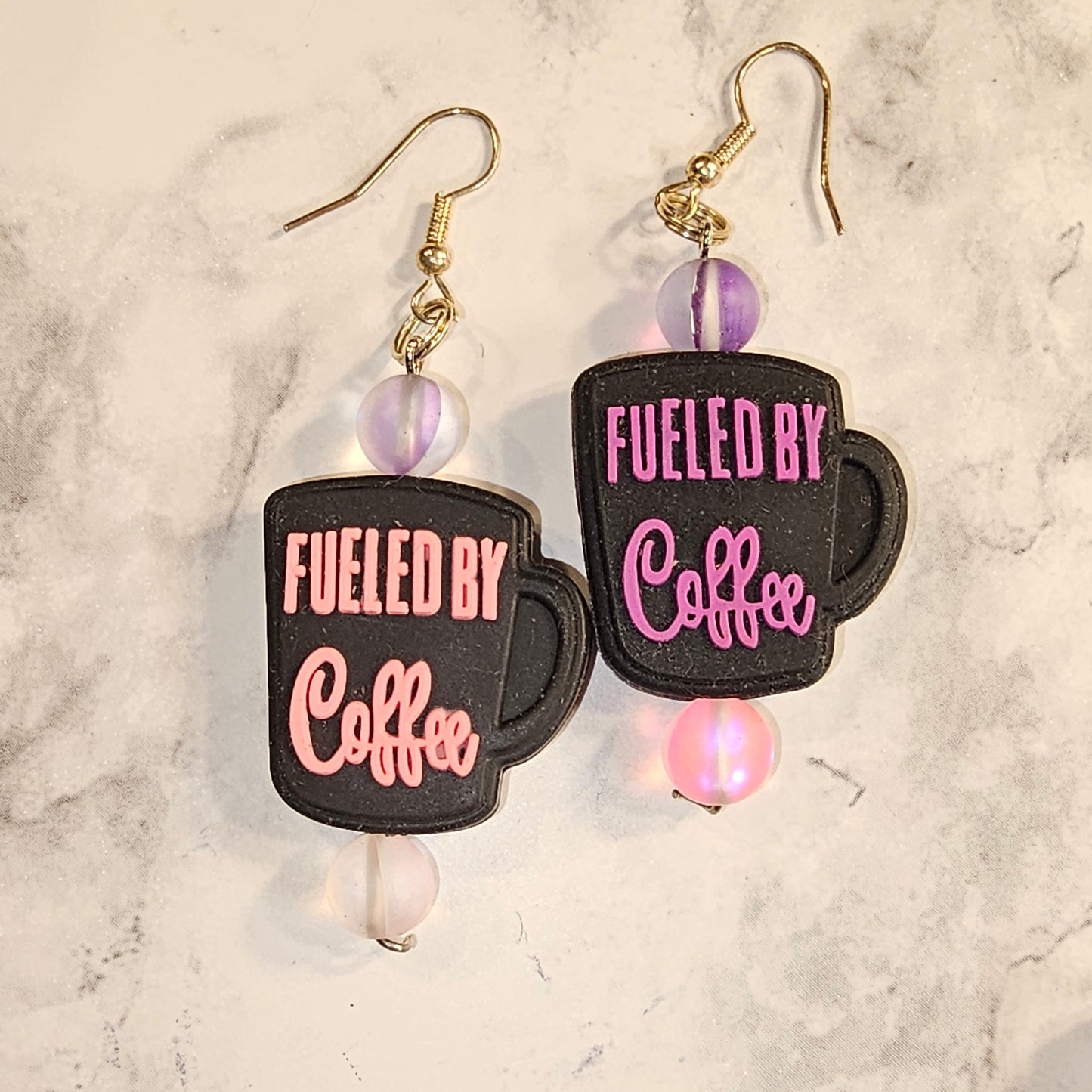 Fueled by coffee earrings