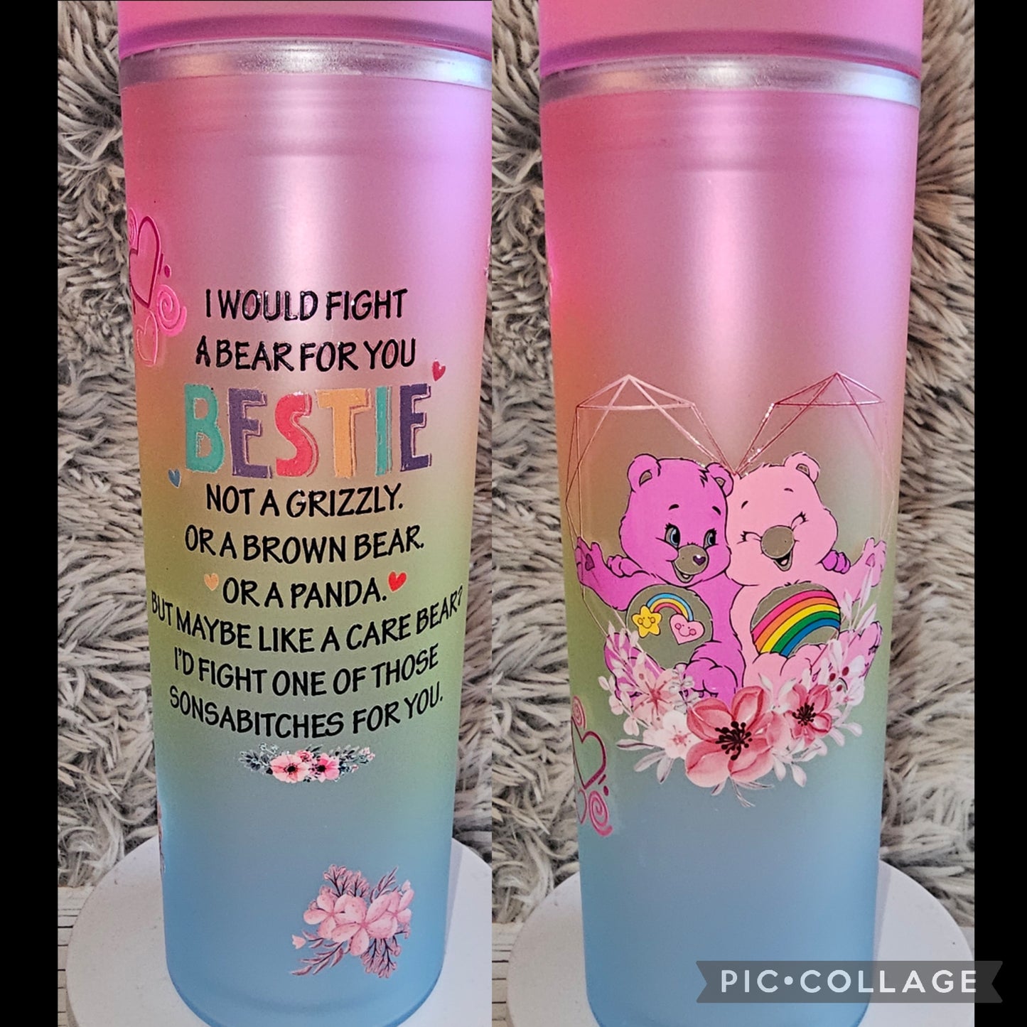 Besties Care Bears (acrylic cup)