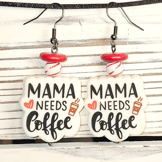Mama needs coffee earrings #18