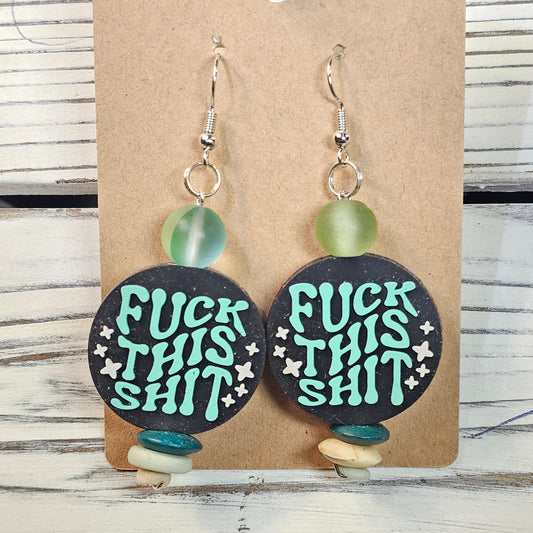 Teal F.This Earrings (ADULT)  #139