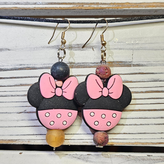 Pink Mikey Ears Earrings #52