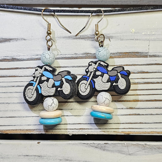 Biker Earrings (blue) #59