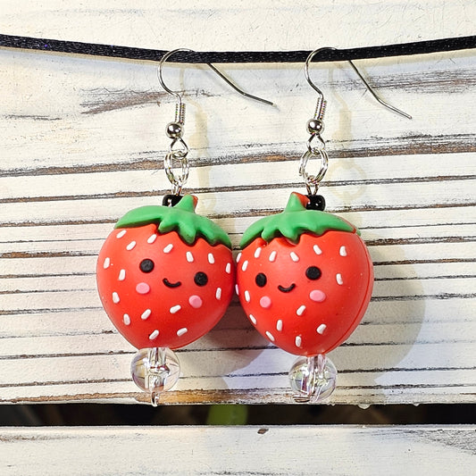 3D Strawberries Earrings #118