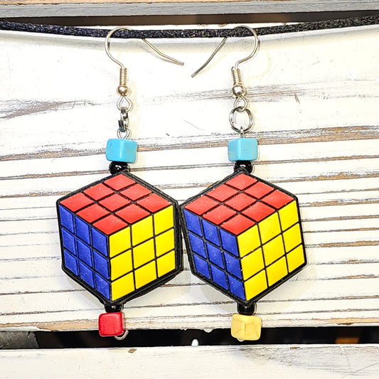 Rubies Cube earrings #66