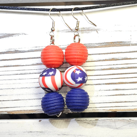 Flag earrings #39