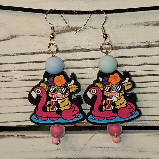 Floating Flamingo Earrings #112