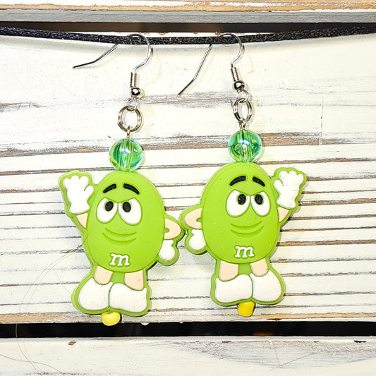 Green M&M Earrings #68