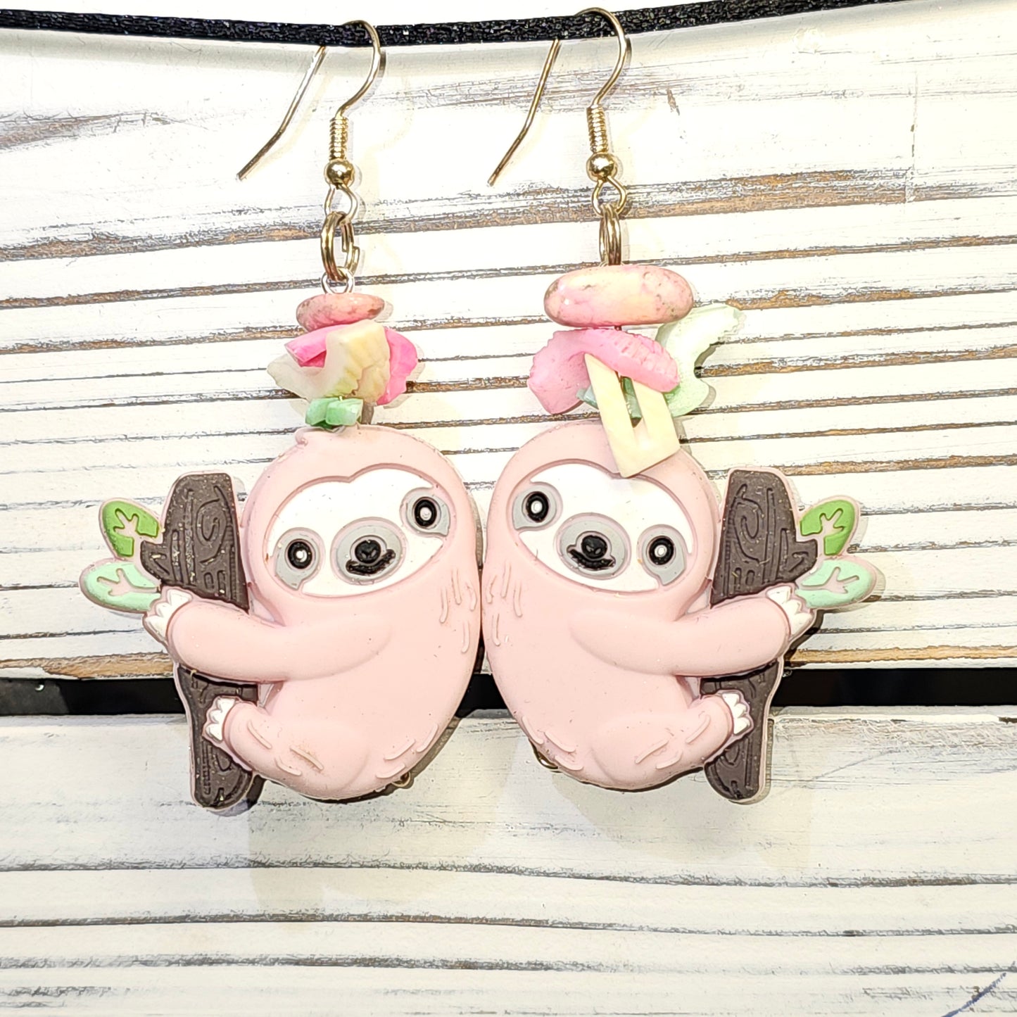 Pink Sloth earrings #33