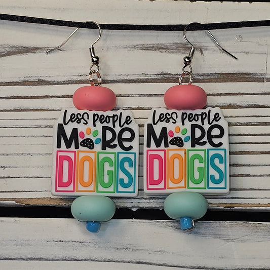 Less People More Dogs Earrings #73