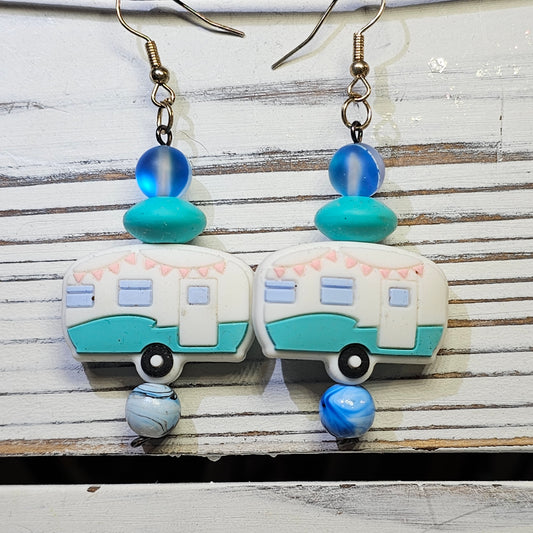 Blue Camper Earrings #61