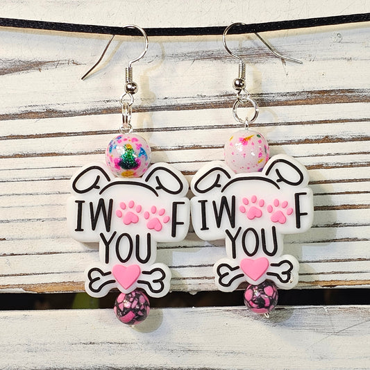 I woof You Earrings #125