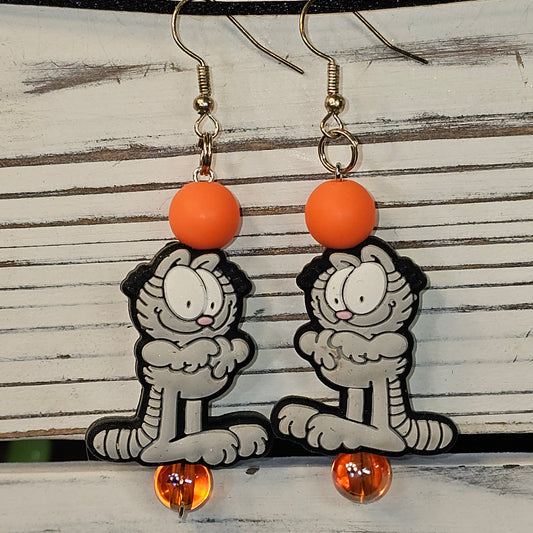 Gray Garfield Earrings #93